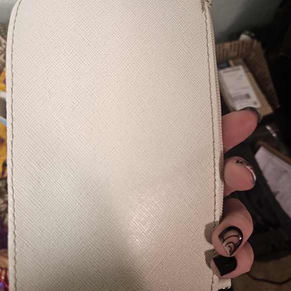 Italian Leathwe Blue and White Tote Bag NWT W. Call Outs, See Pics - Picture 7 of 8